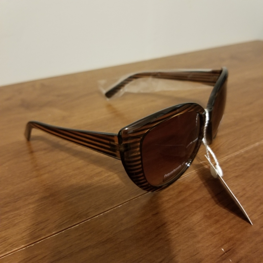 VOX Women's Brown Striped Oversized Cat Eye Trendy Sunoptics Sunglas… - Picture 2 of 7